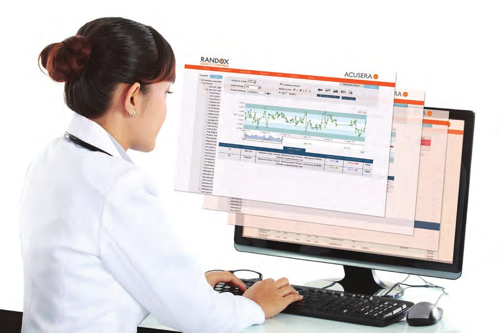 Online QC software with real-time peer group statistics Compatible for use with the Acusera range of third party controls, the Acusera 24 7 software is designed to help laboratories monitor and