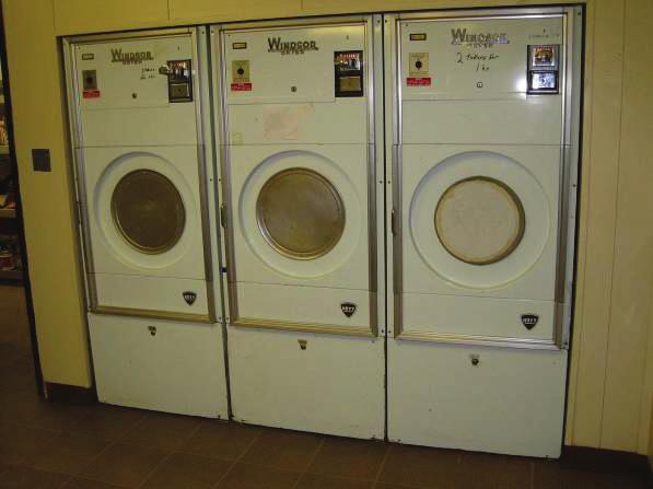Laundry Equipment: Three Hoyt Windsor dryers and two Maytag