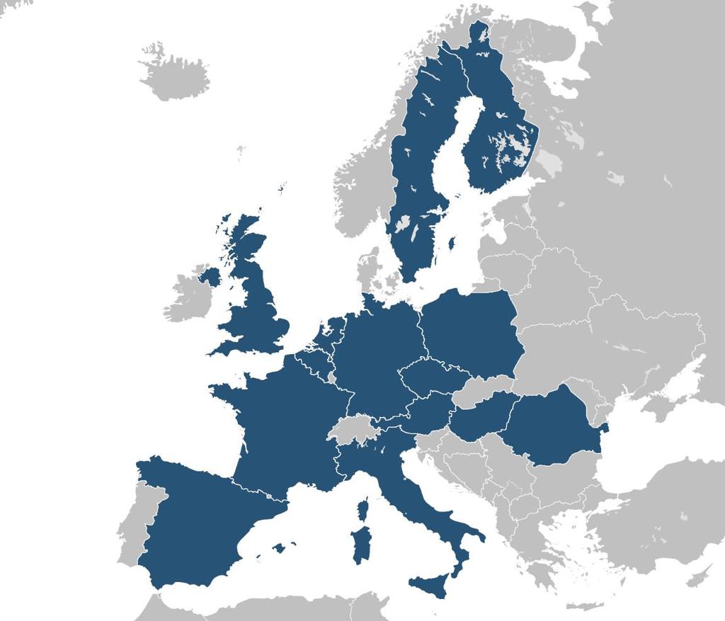 HRE4 Countries: 14 Largest EU Countries by Heat Demand = 90% of EU Heat Belgium (BE) Czech Republic (CZ) Germany (DE) Spain (ES)