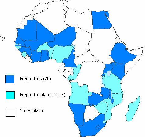Electricity regulators* in Africa *Regulators generally outside
