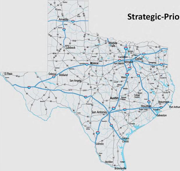 Texas Freight Transportation Challenges: Priority Freight Network Strategic Priority Freight Network Support