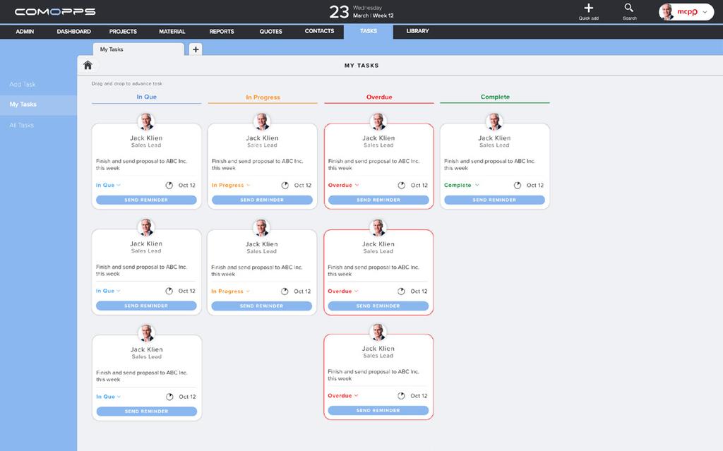 TASK MANAGEMENT CLOUD OVERVIEW Improve your company s efficiency and overall profitability with ComOpps project integrated Task Management Cloud.