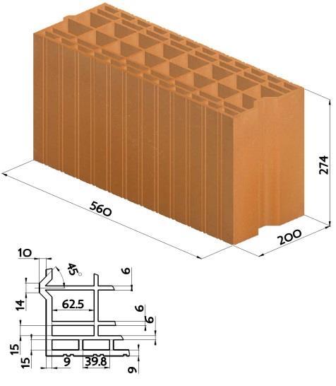 [N/mm²] ρ 1 kg/dm 3 Brick #2: Clay masonry OPTIBRIC