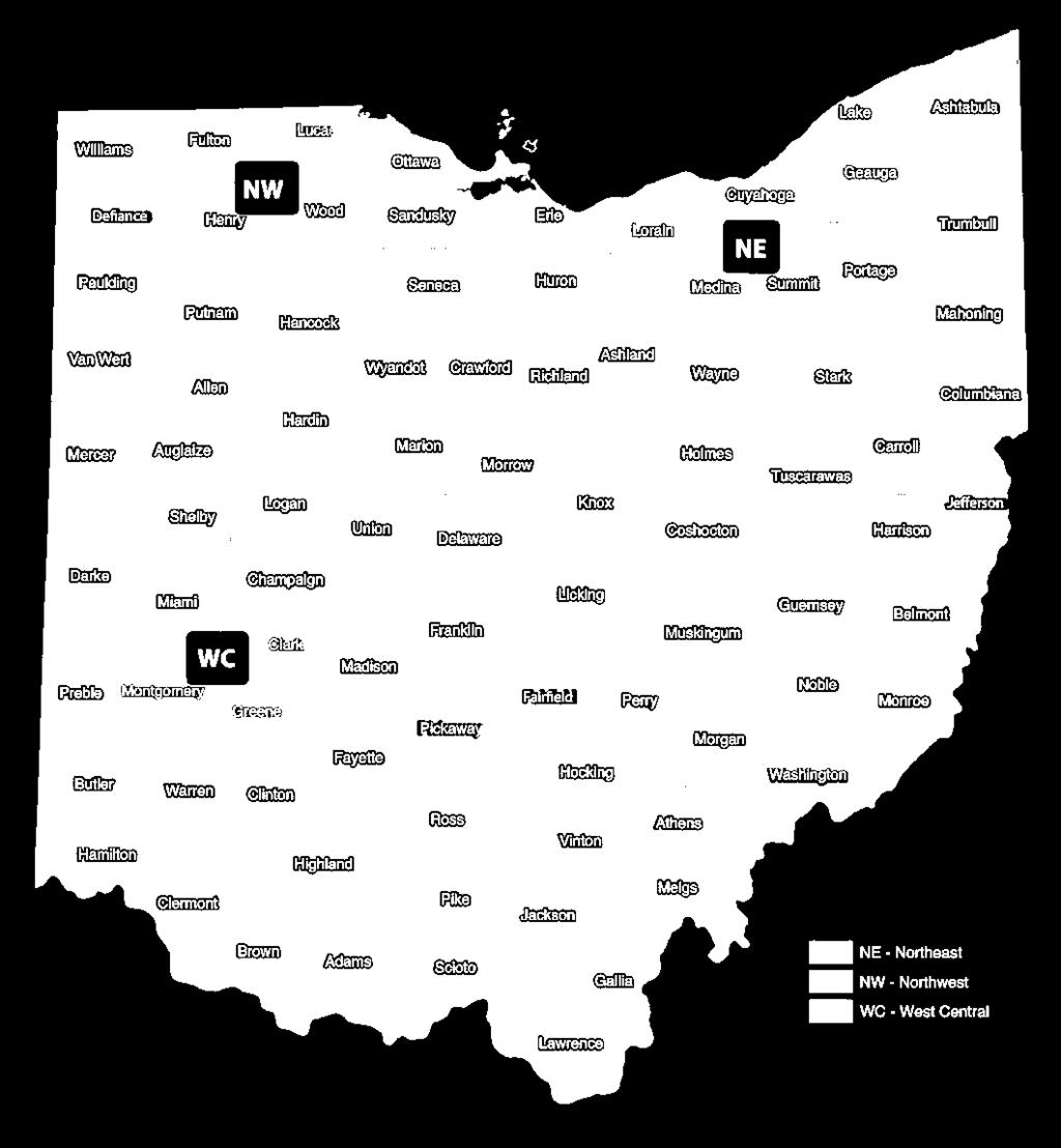 MyCare Ohio ICDS Program Buckeye Service Areas NE Northeast NW Northwest WC West Central For a complete overview of MyCare