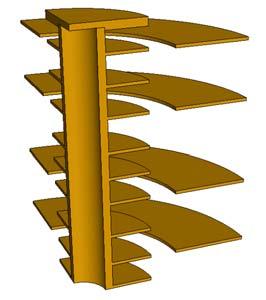 The structure of the capped via lends itself to this type of modeling due to its circular configuration.