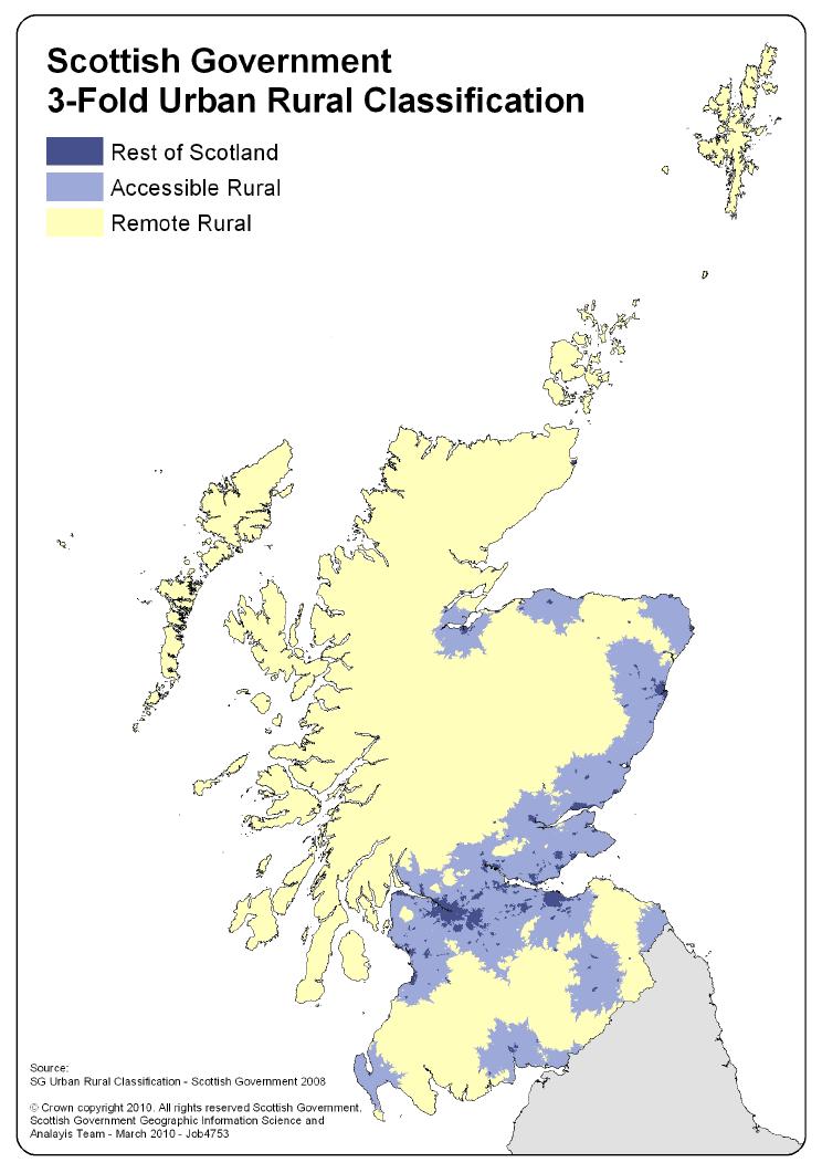 Appendix 2: Scottish Government 3-fold rural classification