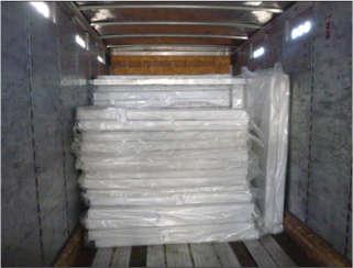 While mattresses, NOI, may provide some lateral support, additional care and attention will be required to ensure that only compatible freight is loaded adjacent to the products to prevent damage.