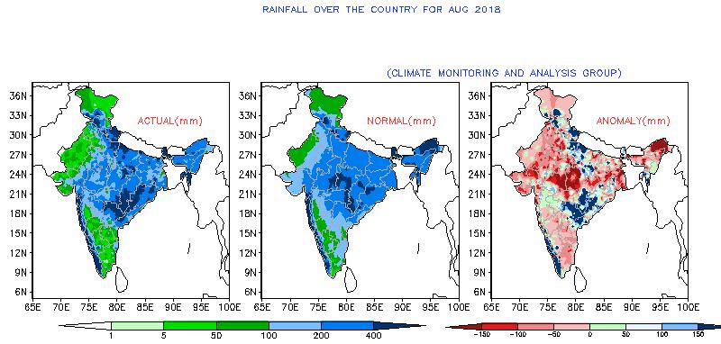anomaly, however some coastal areas in Kerala, southern Gujarat, Odisha, Chhattisgarh, along with south of Jammu & Kashmir had excess rainfall.