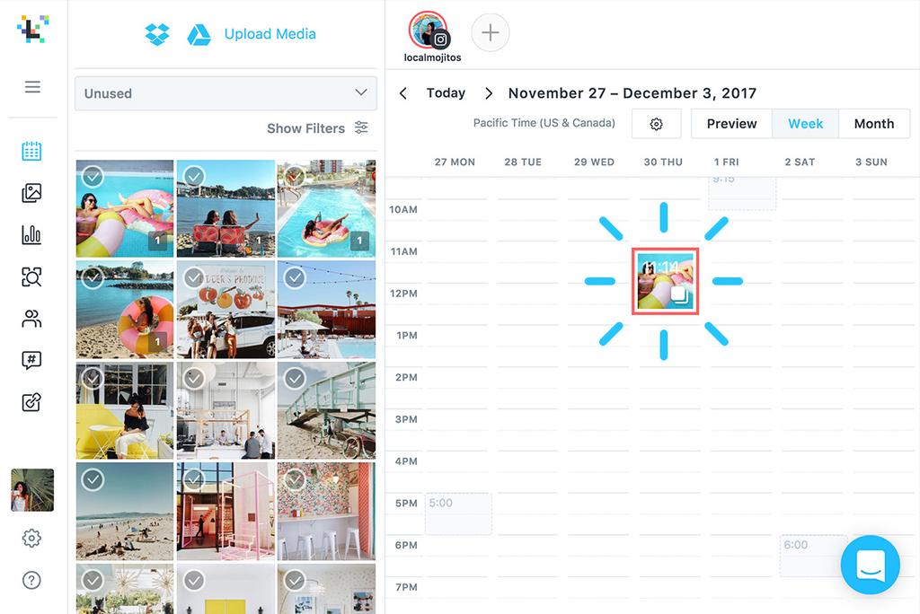 SCHEDULE A CAROUSEL POST TO MULTIPLE PROFILES 14 Schedule a Carousel Post to Multiple Profiles Since your Instagram content is all set up, why not save a ton more time by scheduling your posts to