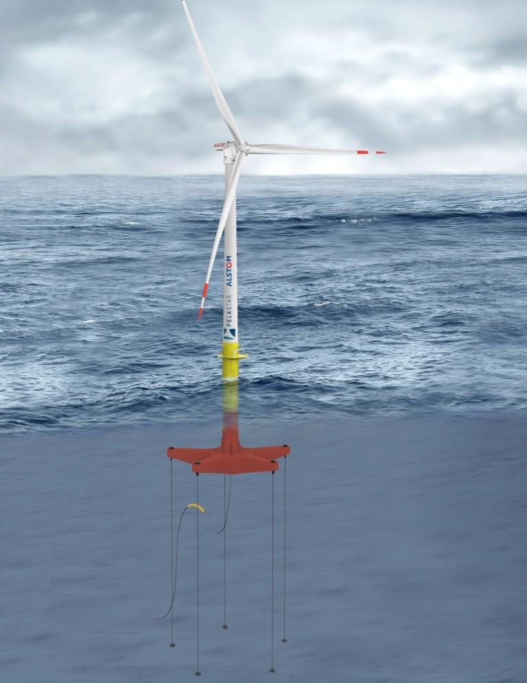 Floating Offshore Wind System Demonstrator Up to 25m project Front End Engineering Design (FEED study) TLP approach Best additionality for ETI Led by Glosten Associates Alstom 6MW