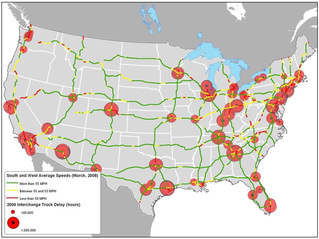 Truck Corridor Bottlenecks 10 Source: Cambridge Systematics, Inc.