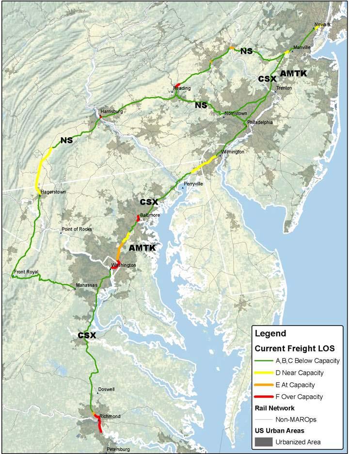 Rail Corridor Bottlenecks Source: Cambridge Systematics, Inc.