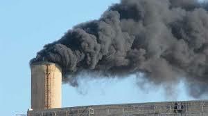 Air pollutants include soot, smoke, ash, and gases such
