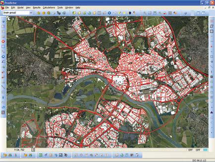 time Model view of Arnhem, Holland with 70000 buildings and