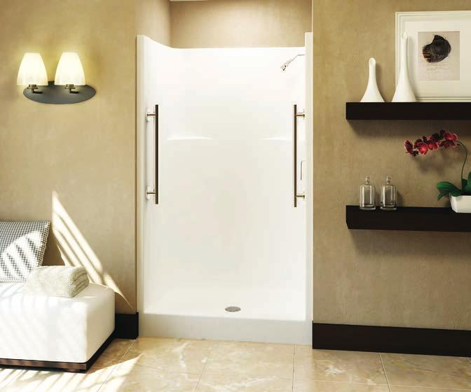 SHOWERS The versatility of our shower selections is simply inspiring, with a wide variety of sizes available, from 32" to 60".