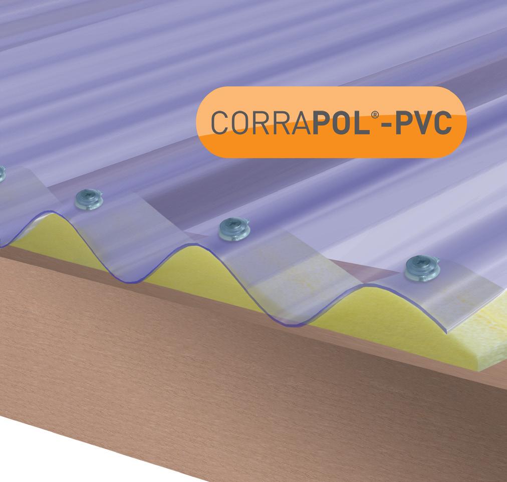 In areas like this, the CORRAPOL -PVC DIY Grade range provides an excellent solution and will provide an excellent waterproof solution with good light transmission.