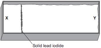Lead ions and iodide ions move through the water by diffusion. evaporation. neutralisation.