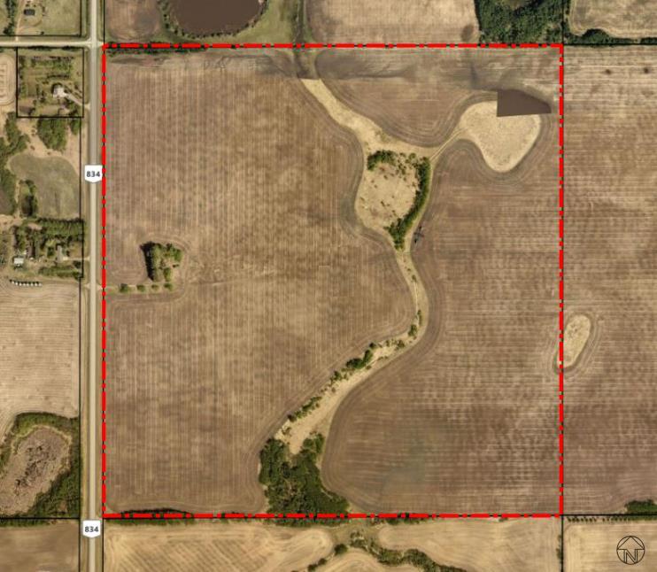 There is an existing farm approach on Highway 834 that provides access for the current landowner to farm the land.