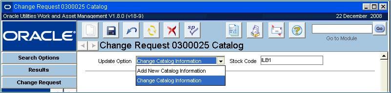 Master Catalog Change Request 4. Click Save. 5. Enter the changes that are required in the corresponding field in the right column.
