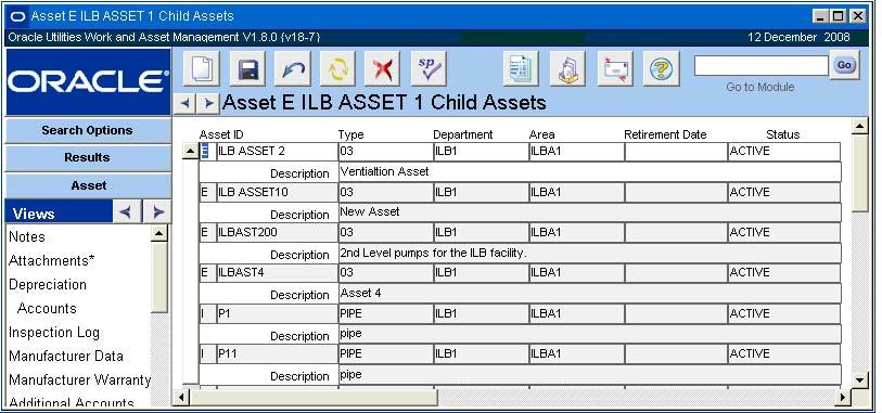 15 Child Assets view How to List an Asset as a Child of Another Asset 1. Open the record for the asset that will be listed as a child. 2. Locate the Parent Asset field. 3.