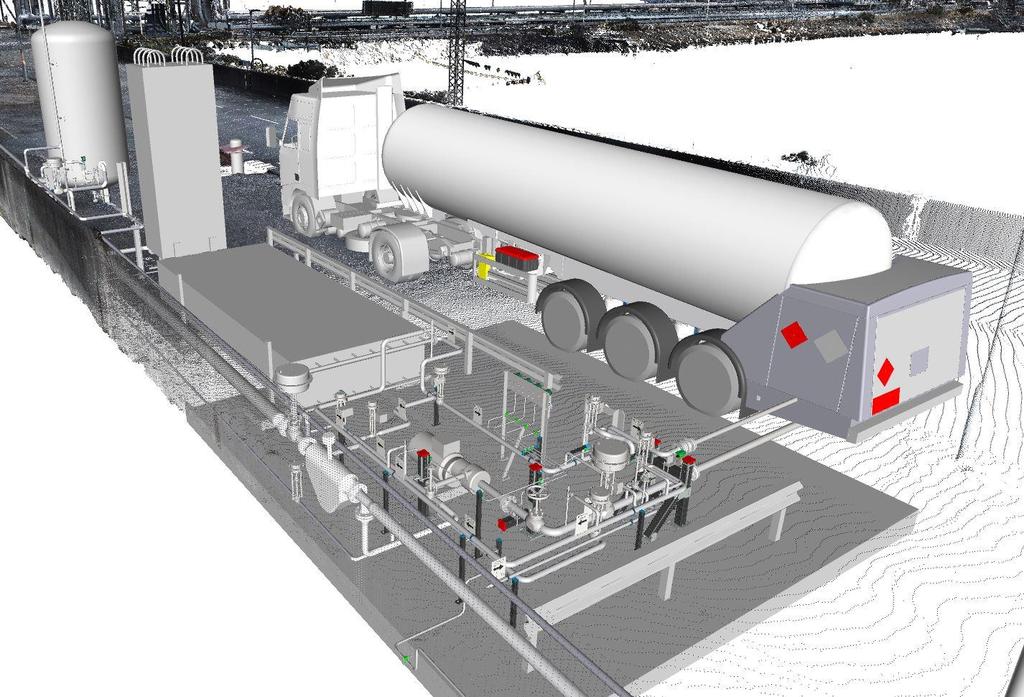 Case Study Port of Gothenburg, LNG Bunkering Pipeline TRAILER/CONTAINER UNLOADING BAY Gas buffer