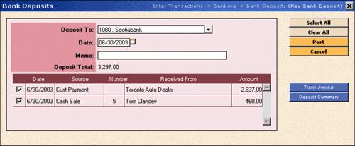 viii) ix) Post saves the current Cash Transfer and returns a blank Cash Transfer screen to process another Cash Transfer. Cancel closes the screen without saving the Cash Transfer.
