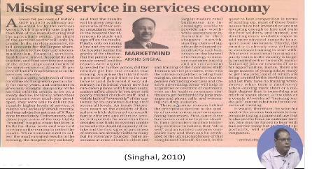 So the point based that although the lot of service education and lot of studies and services had been taken but still in 2010 we find that people are writing about the missing services in