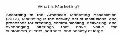 Now what is marketing?