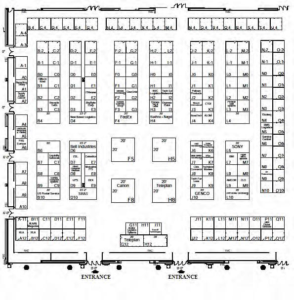 Floor plan and Booth Selection: Referenced below is a preliminary floor plan of the Grand Ballroom (111-120) at MGM Grand Hotel & Casino.
