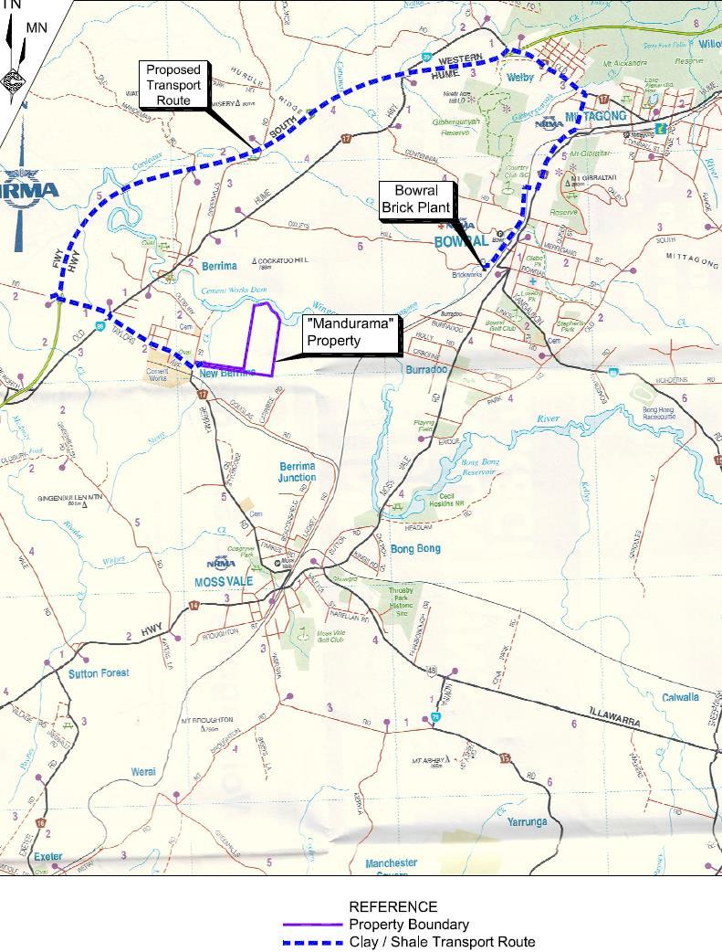 Figure 3 - Haul route Department