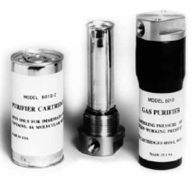 Series 8010 for pressure applications up to 3000 psig The model 8010 replaceable cartridge gas purifier is useful in many laboratory and industrial applications where the introduction of oil and/or