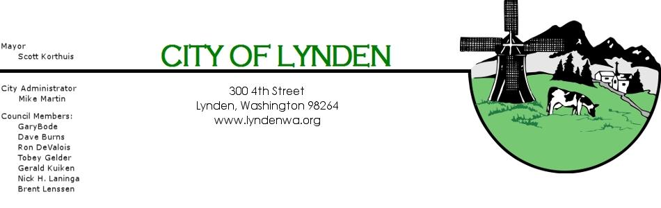 APPLICATION FOR EMPLOYMENT An Equal Opportunity Employer It is the policy of the City of Lynden to afford equal opportunity in all terms, conditions, and privileges of employment for all qualified