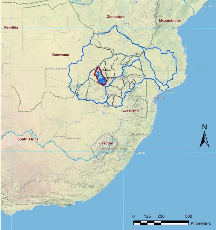Example A fully integrated, hydrologic, groundwater-surface water flow model of the Mokolo River catchment in South Africa.