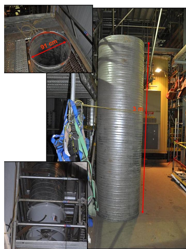 Attachment C Page 1 of 6 Photograph #1 Main photo shows a 3 m vertical high, 91 cm diameter ventilation duct similar to the one involved in the incident.