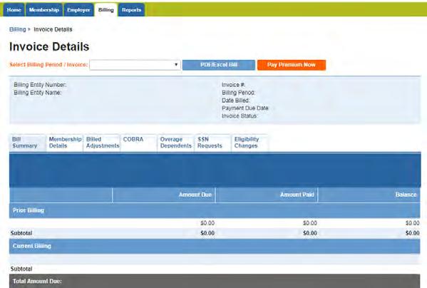 Invoice Details To access the Invoice Details screen, click on the View Details hyperlink next to the invoice.