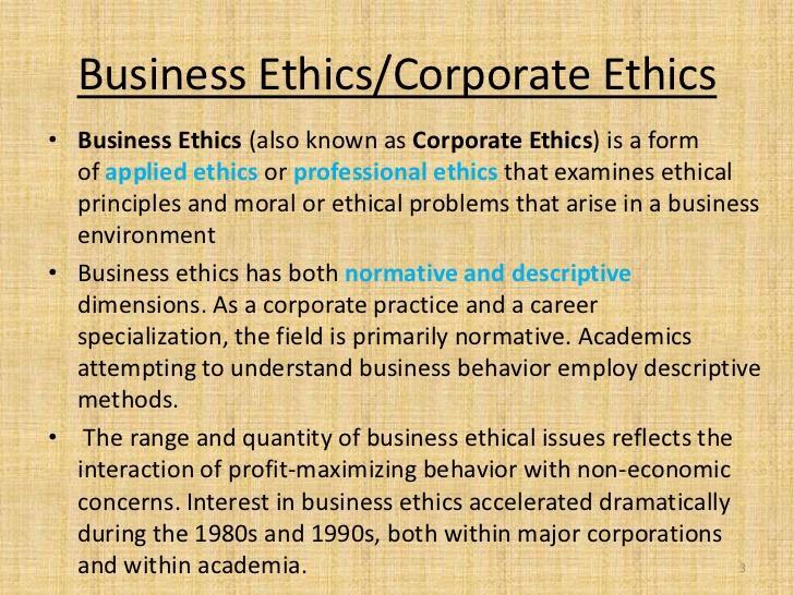 Work ethics and