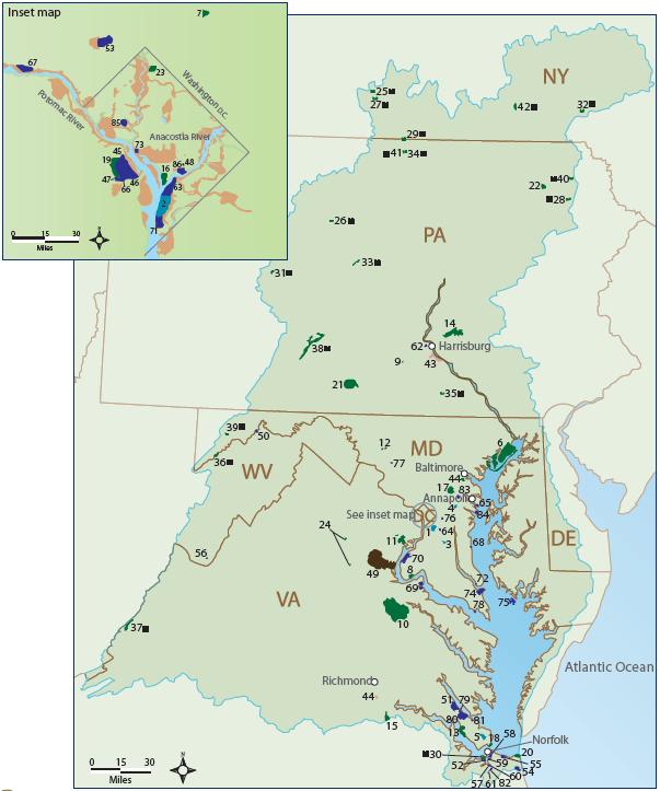 DoD Installations in the Chesapeake Bay Watershed Army Facilities included in pilot: Aberdeen Pr