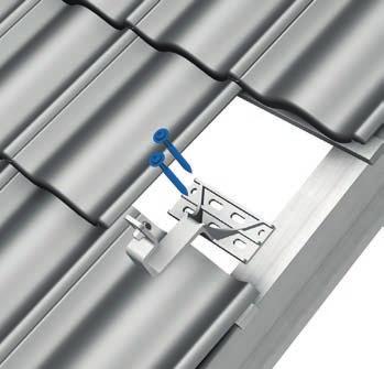 install THE ROOF HOOKS If necessary, use underlay plates (items 9 and 10) to ensure adequate clearance between the roof hook and the tile underneath.