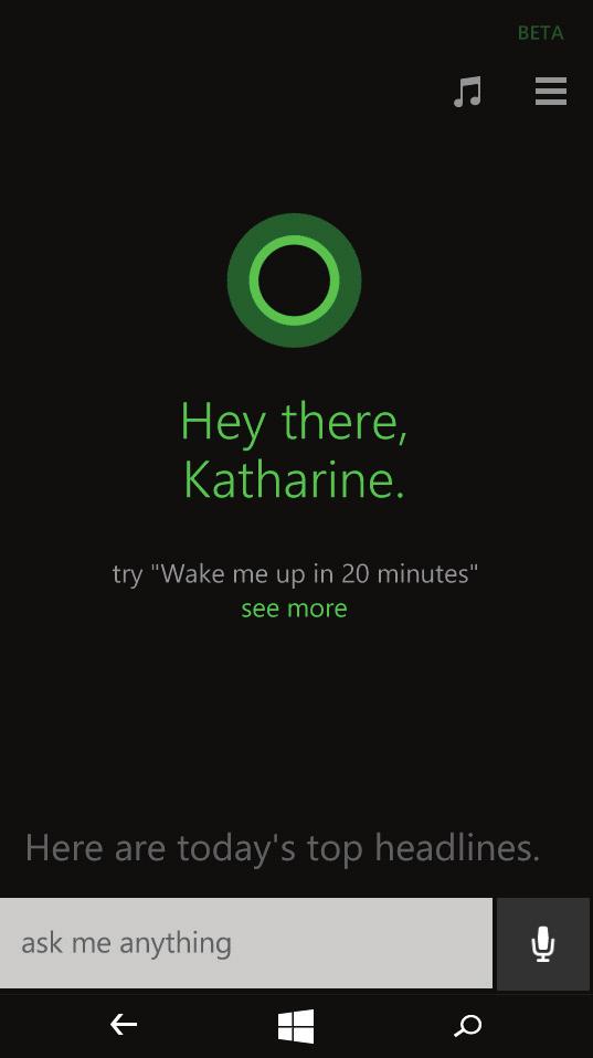 Comparative / Competitive Experiences Cortana Cortana Cortana is a virtual personal assistant available on the Windows Phone, powered by the Bing search engine.
