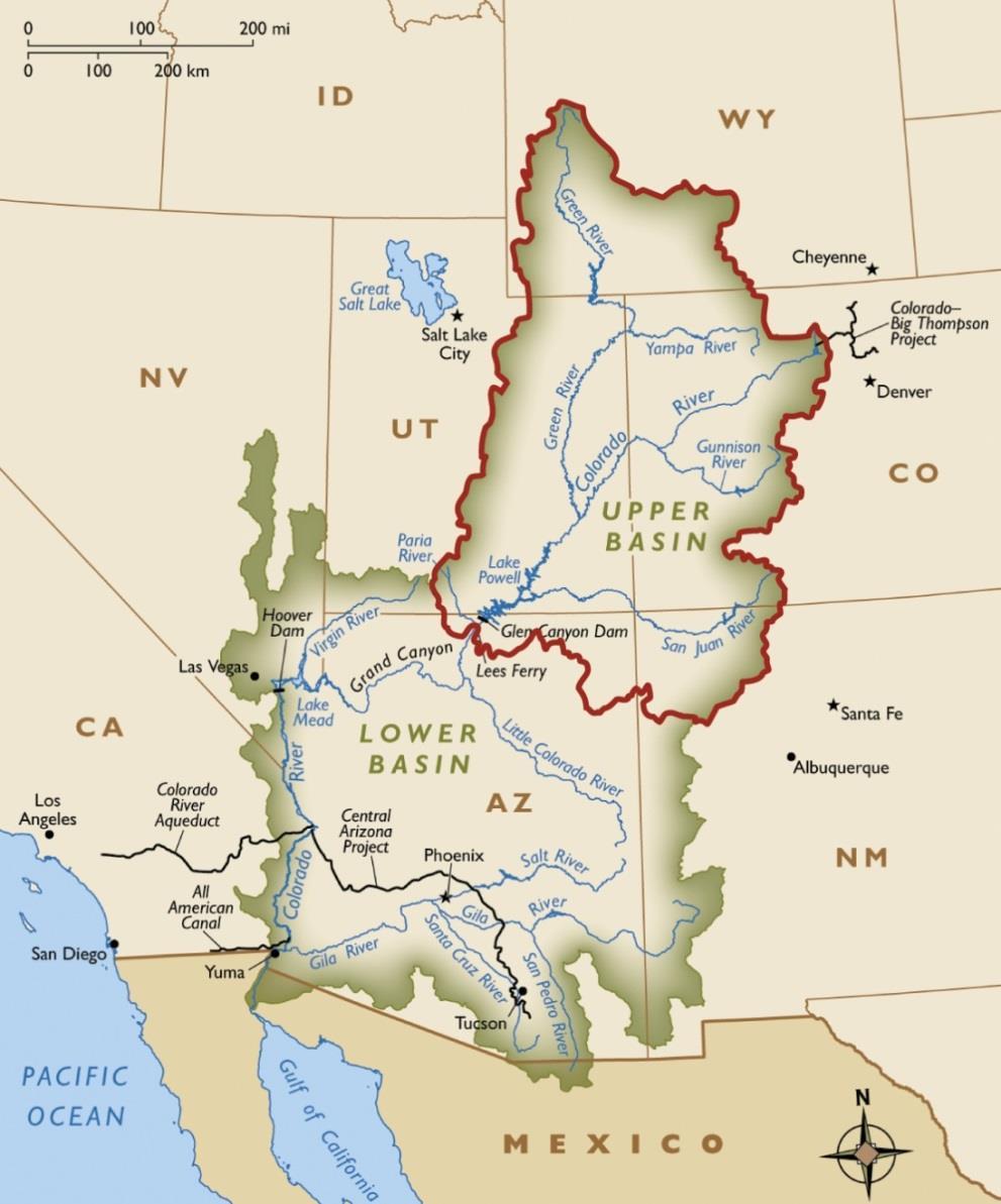 Colorado River Basin Increasing demand Drought conditions Water Use (incl.