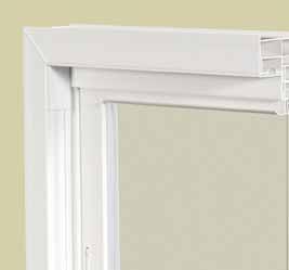 ride easily along friction-free slide channel + Integrated glide rail for easy sash opening and