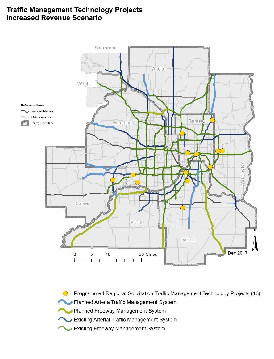 Regional Mobility Improvements: Traffic Management Technologies The need for traffic management technology and spot mobility improvements on the principal and A-minor arterials greatly exceed the