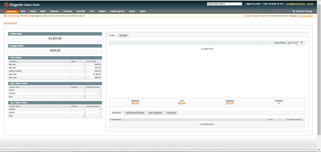 1. Configuration To access the Magento backend administration environment a) Log in