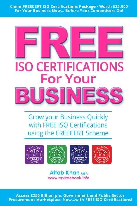 Claim your FREE ISO Book now to register for Freecert To register your Business for the Freecert ISO Scheme you first need to claim your FREE ISO Book (worth 35) at:- The FREE ISO Book will enable