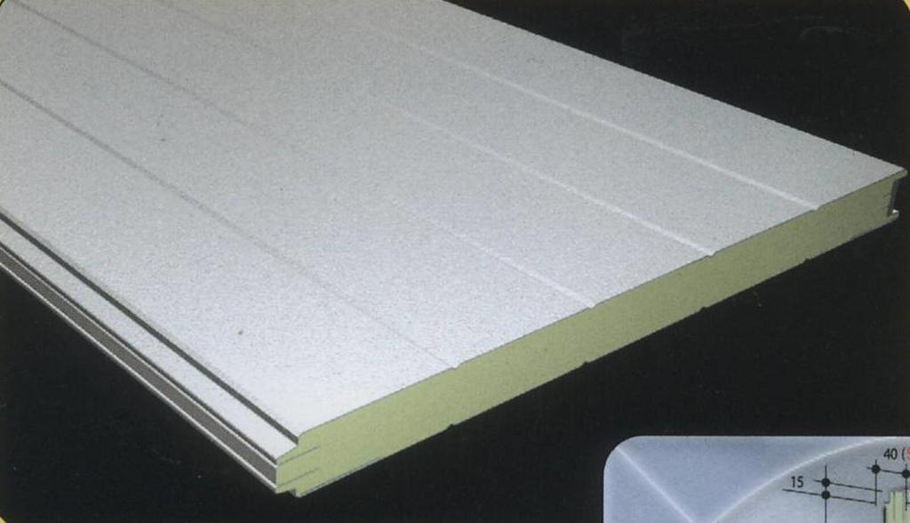 PANEL DIMENSIONS: (610mm x 40mm) 40mm Overall 22mm PVC Sealing Tape SPECIFICATION: The door panel provides the overall insulated Sectional Overhead Door assembly with its main characteristics