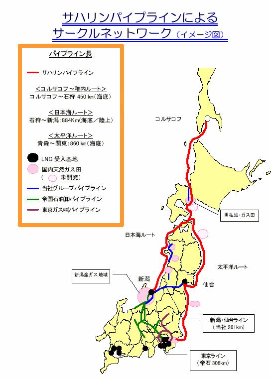 Figure 2 Possible Routes for the Undersea Pipeline(s) Figure 2, above, shows the geography northern Japan plus possible Pacific and Japan Sea routes proposed by private developers.