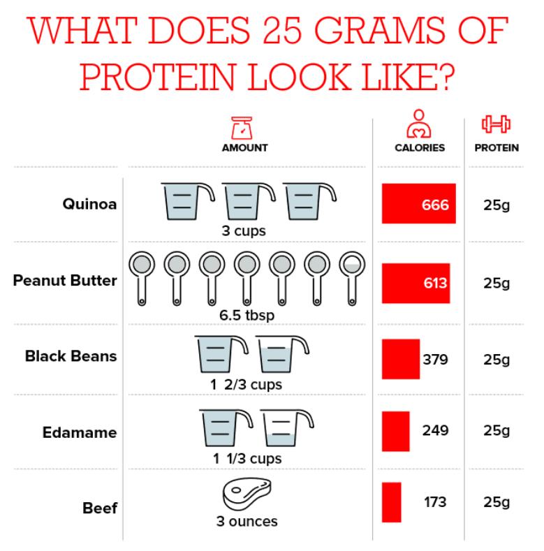 protein Beef = more