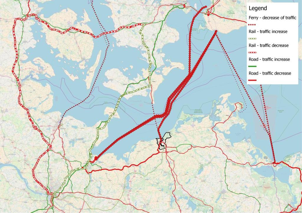 BVU/Intraplan for the different ferry routes would put the economic operation of the ferry services into danger, particularly for the Rostock-Gedser link with its high share of passenger traffic.