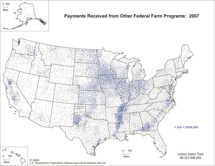 Figure 6. Market Value of Agricultural Products Sold Source: USDA-NASS, 2007 Census of Agriculture, Map 07-M012. Figure 7.