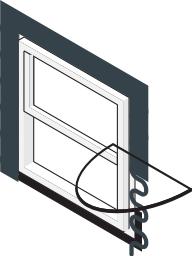 CAUTION: ZIP System Liquid Flash bonds aggressively to vinyl flanged windows.